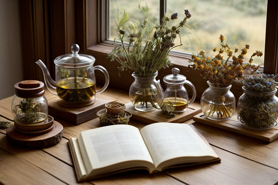 Une carafe d'eau aromatisée aux plantes et au citron sous le soleil d'été, pour une hydratation douce au quotidien.