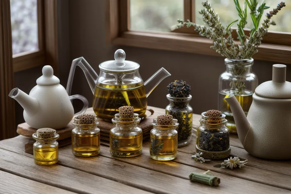 Sachets de plantes médicinales séchées en papier kraft, base de mon journal santé sur la naturopathie débutante