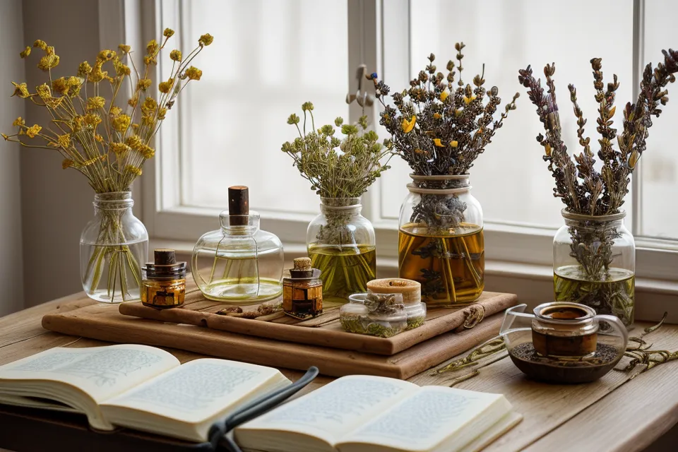 Pépites de cire d'abeille jaune et huile d'amande douce pour un baume à lèvres maison en aromathérapie d'automne