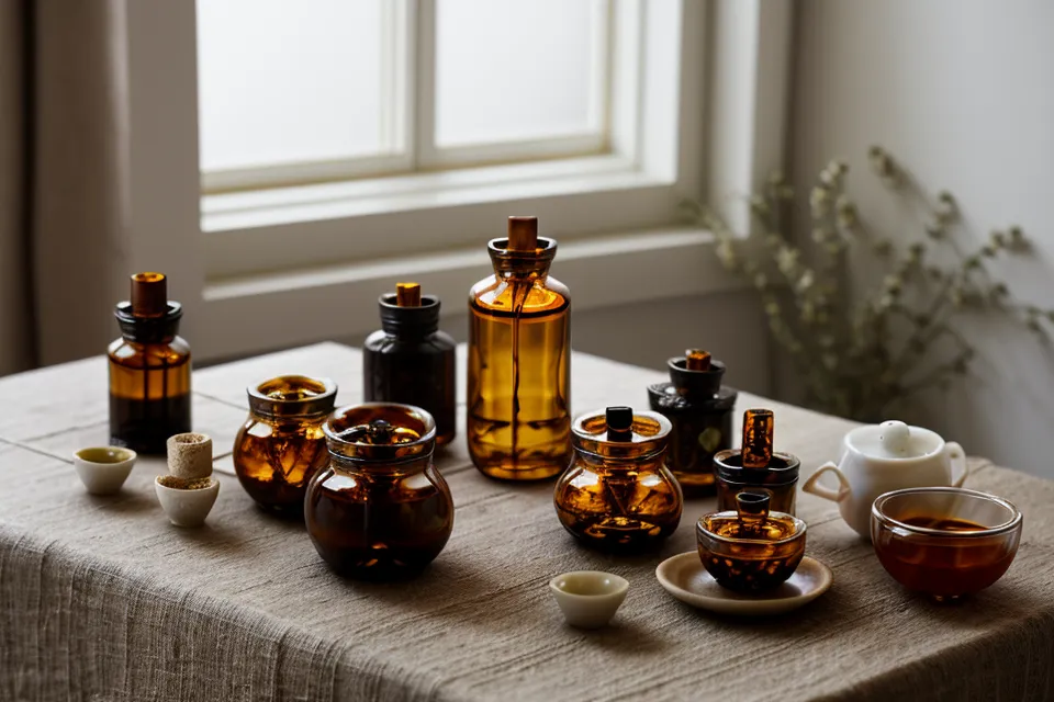 Racines de valériane, passiflore et mélisse séchées pour un mélange du soir, infusions de plantes pour nuits agitées