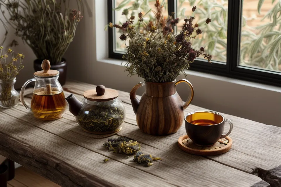 Feuille de Ginkgo biloba et flacon d'extrait, une plante médicinale pour la concentration au bureau
