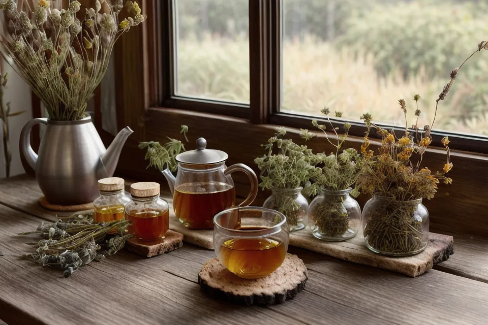 Huile essentielle de menthe poivrée sur un bureau, un geste de bien-être au travail à petite dose