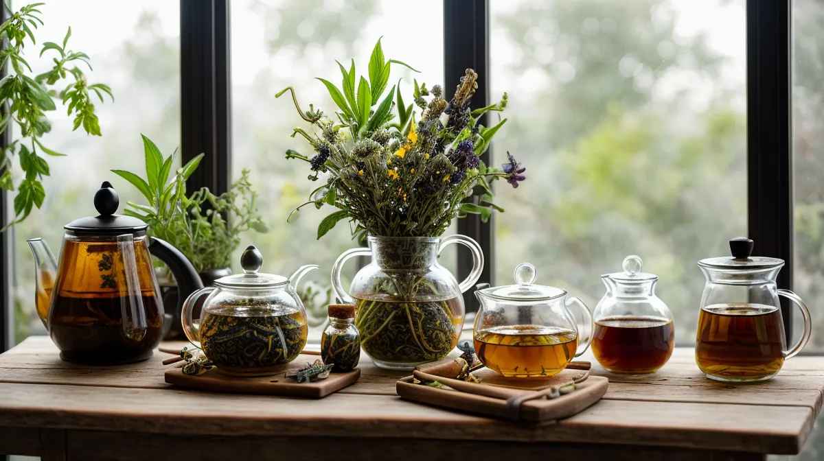 Remède naturel contre la rétention d'eau après le travail : tisane de plantes drainantes en fin de journée