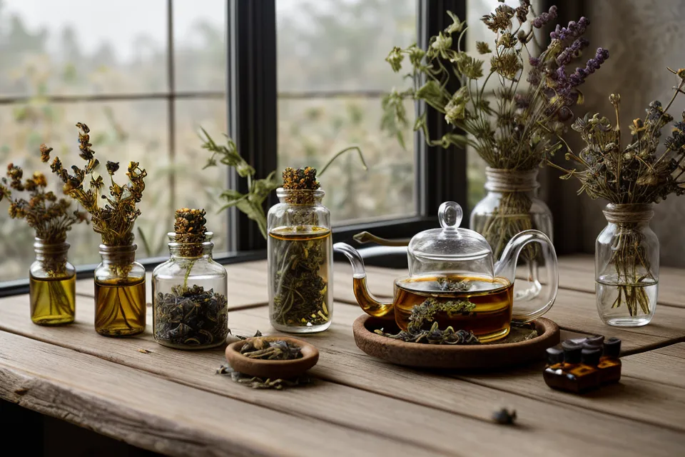 Tiges de prêle des champs séchées, plante clé de la phytothérapie maison pour les ongles